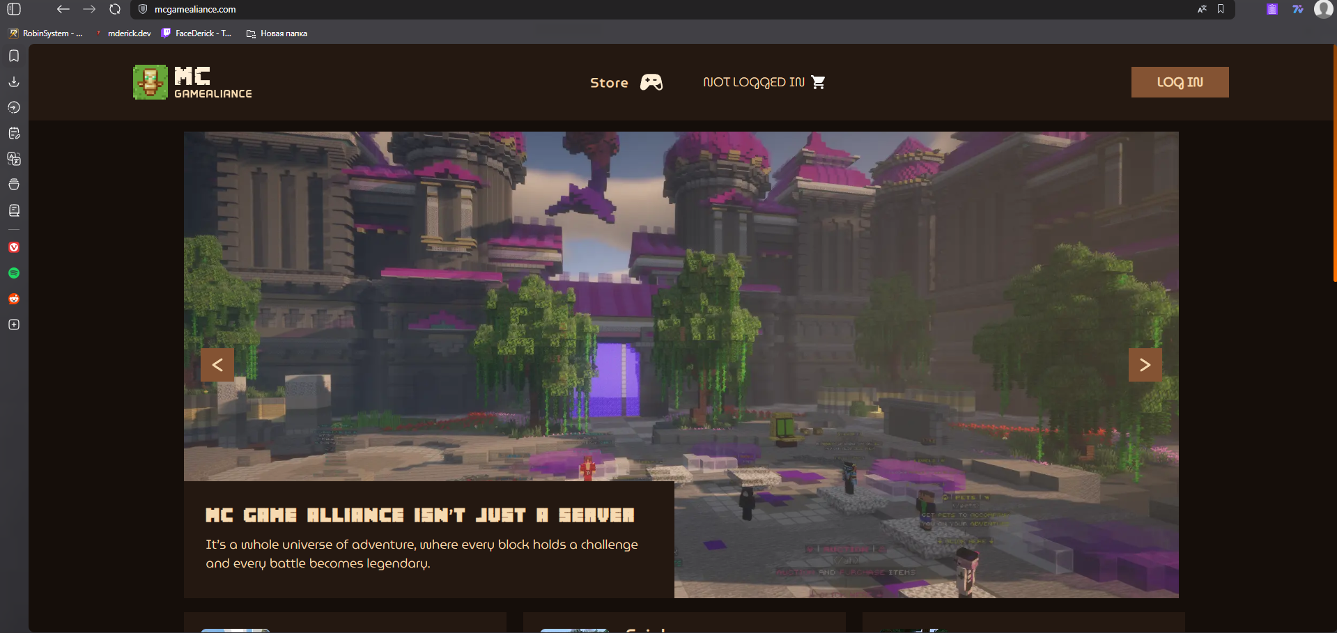 MCGameAliance Web Store